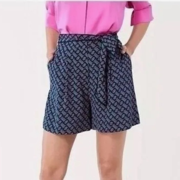 DVF Pasha 3D Chain Block Silk Shorts - Picture 4 of 13